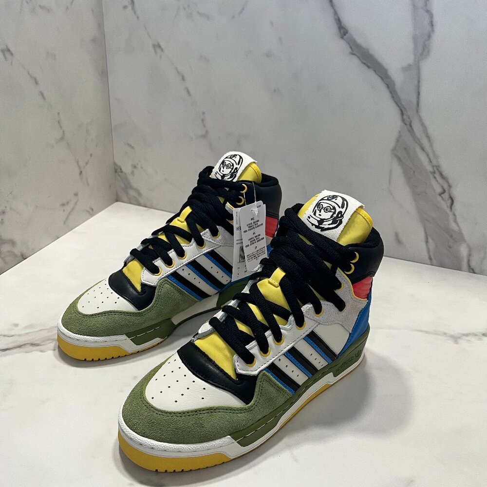 Rare AUTOGRAPHED adidas Rivalry Hi Hebru Brantley x BBC Flyboy Mens 6 / Womens 8